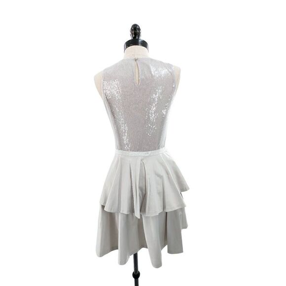 Armani Exchange Women Dove Gray Cocktail Mini Dress Size 4 - Picture 9 of 16